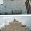 Fachada posterior antes y después de la restauración