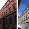 Fachada a Via Giulia, antes y después