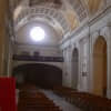 Interior de la nave hacia el coro antes de la restauración